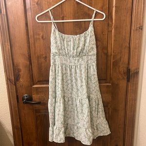 Green floral sundress